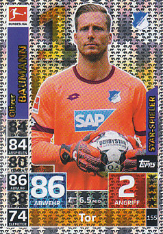 Oliver Baumann TSG 1899 Hoffenheim 2018/19 Topps MA Bundesliga Star Spieler #155